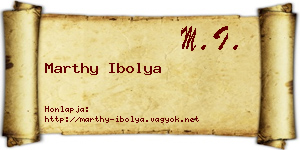 Marthy Ibolya névjegykártya